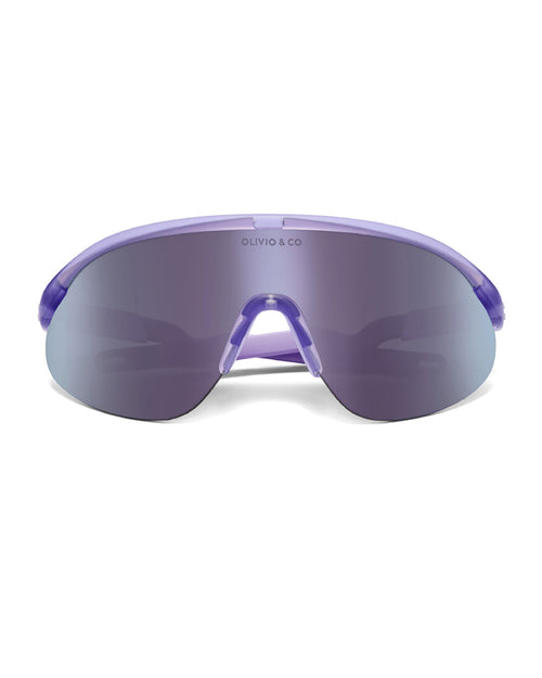 Junior Half-Rim Sports Sunglasses Lavender