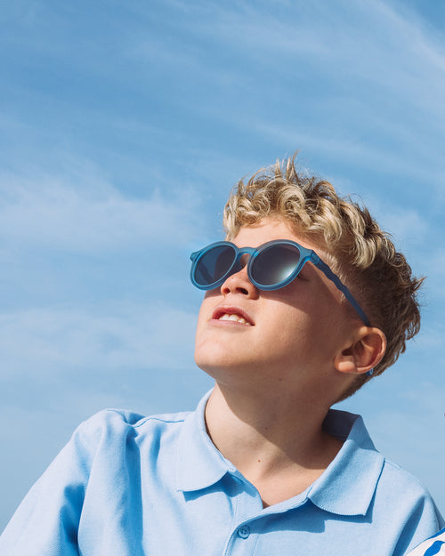 Junior Oval Sunglasses Navy Blue