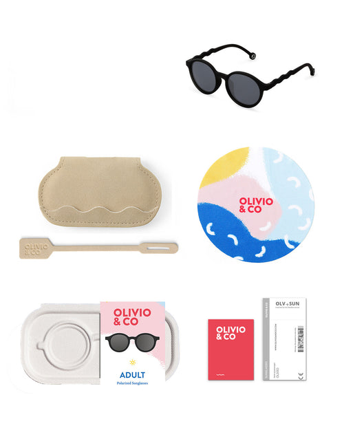 Teen & Adult Oval Sunglasses Squid Black
