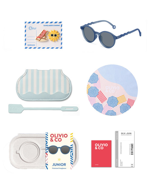 Junior Oval Sunglasses Navy Blue