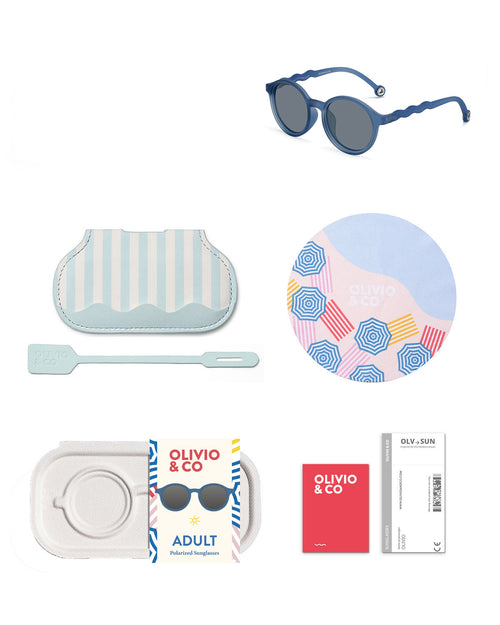 Teen & Adult Oval Sunglasses Navy Blue