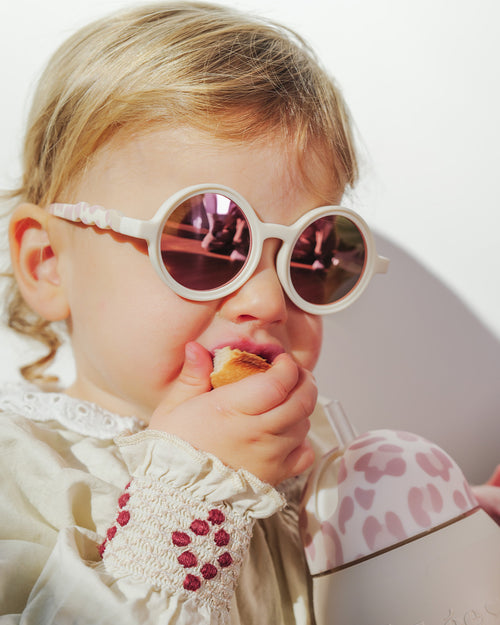 Baby Round Sunglasses Leopard Pink
