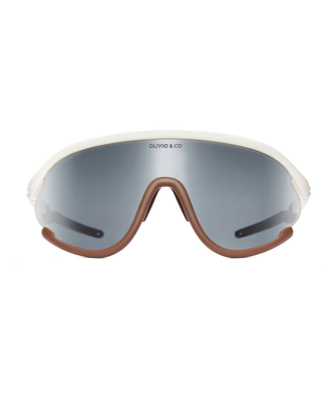 Adult Full-Rim Sports Sunglasses Retro Brown