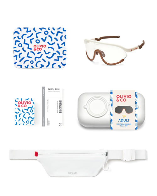 Adult Full-Rim Sports Sunglasses Retro Brown