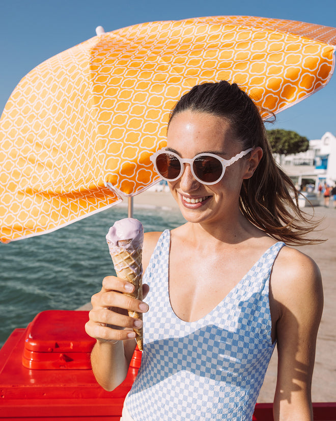 Teen & Adult Oval Sunglasses Vanilla Brownie