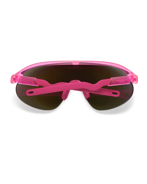 Junior Half-Rim Sports Sunglasses Flamingo Pink