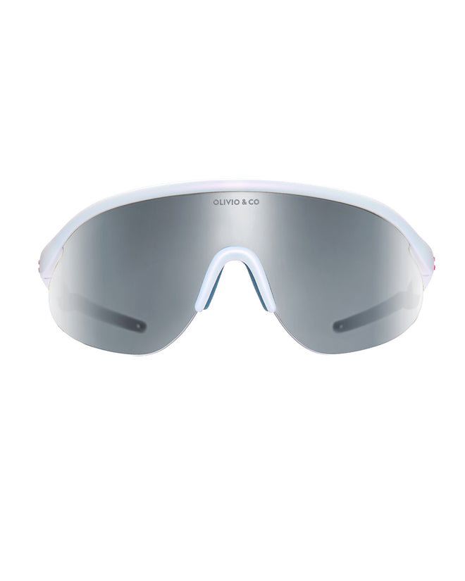 Adult Half-Rim Sports Sunglasses Ice Blue