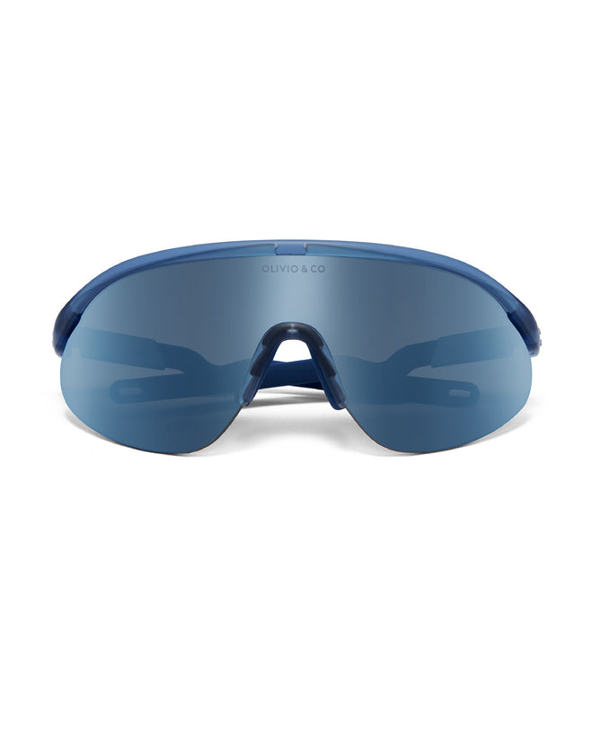 Junior Half-Rim Sports Sunglasses Azure Blue