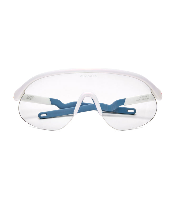 Adult Half-Rim Sports Sunglasses Ice Blue
