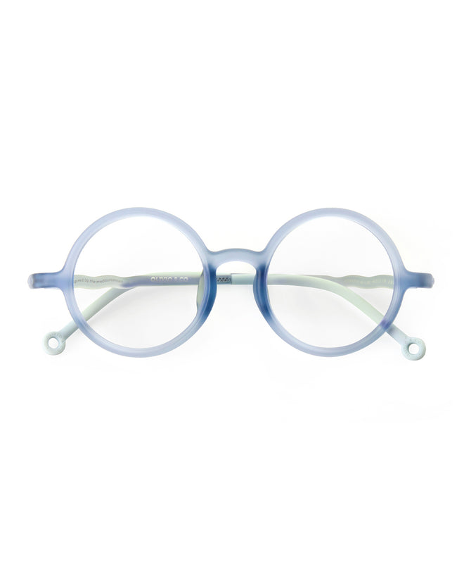 Kids Round Screen Glasses Sky Blue