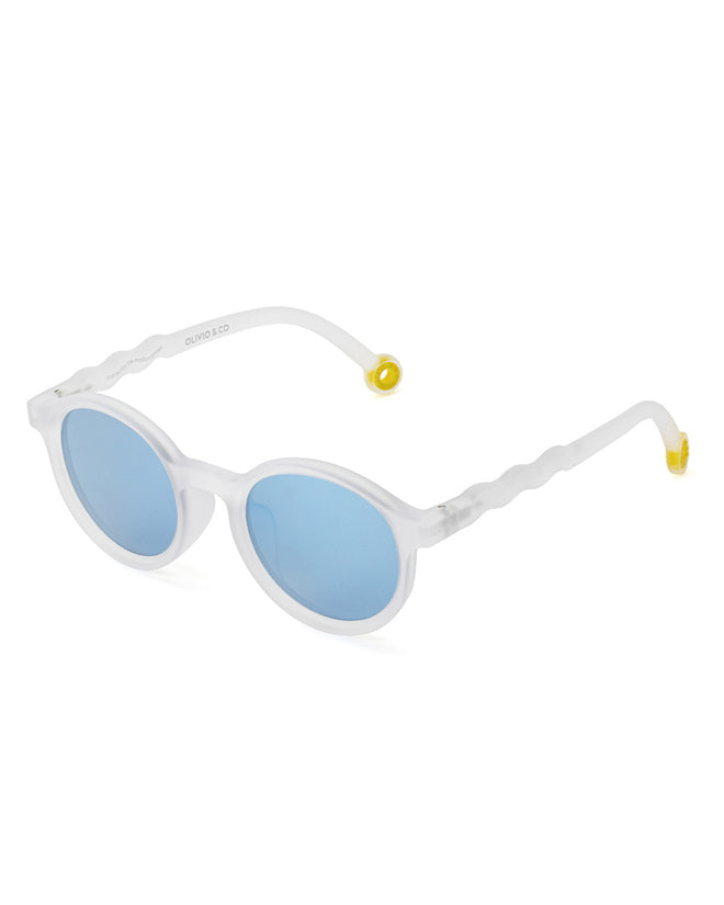 Kids Oval Sunglasses Jellyfish White