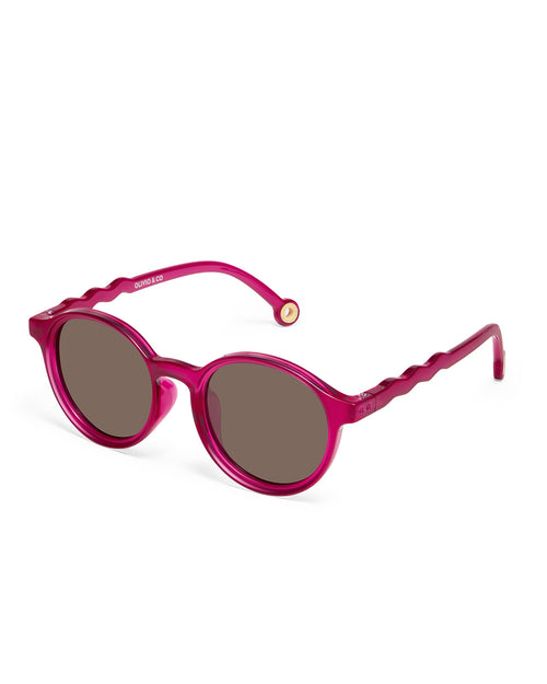 Kids Oval Sunglasses Raspberry