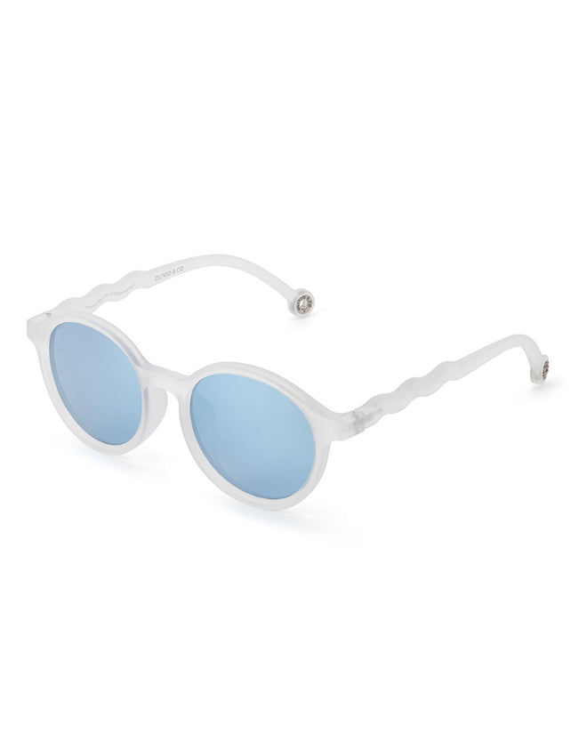 Teen & Adult Oval Sunglasses Jellyfish White