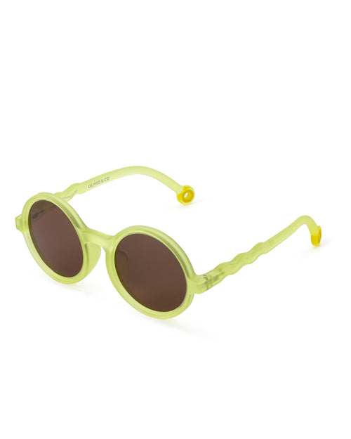 Lunettes de soleil Rondes - Enfant - Lime Green