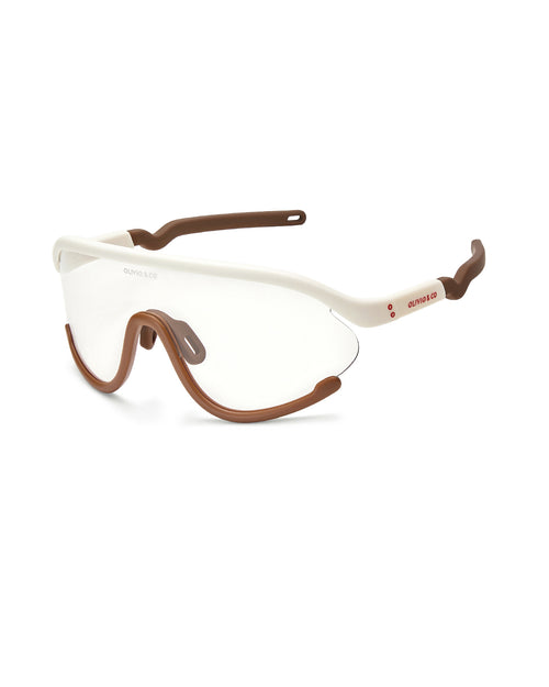 Junior Full-Rim Sports Sunglasses Retro Brown