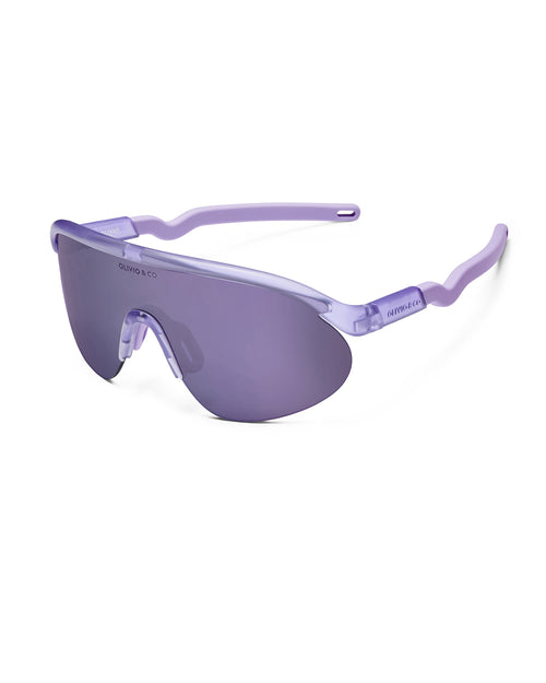 Junior Half-Rim Sports Sunglasses Lavender