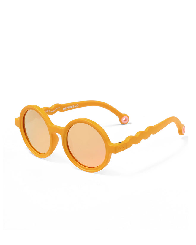 Toddler Round Sunglasses Crane Flower Yellow