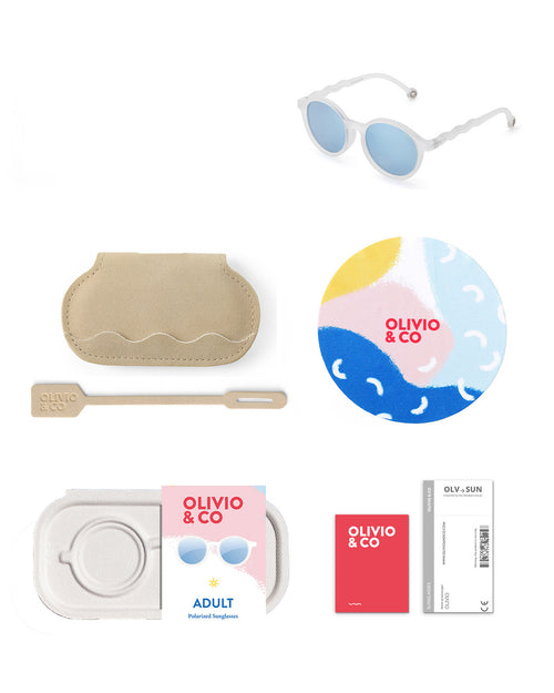 Teen & Adult Oval Sunglasses Jellyfish White