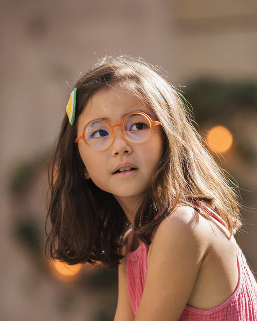 Kids Round Screen Glasses Sunrise Orange