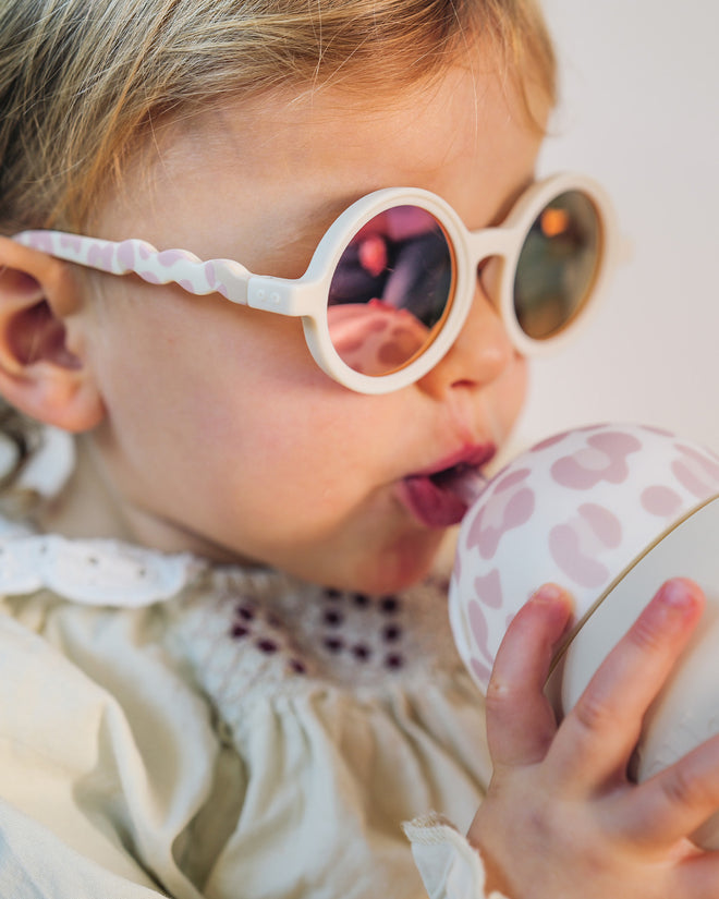Toddler Round Sunglasses Leopard Pink