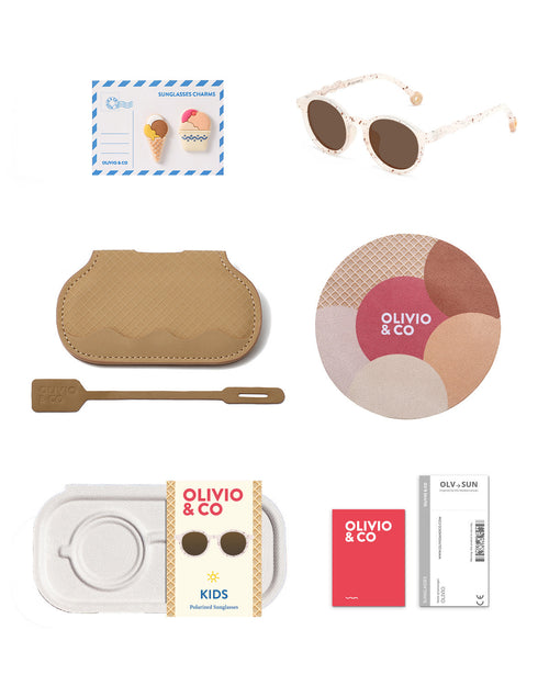 Kids Oval Sunglasses Vanilla Brownie