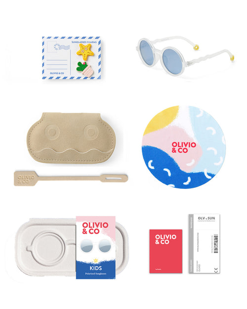 Lunettes de soleil Rondes - Enfant - Jellyfish White