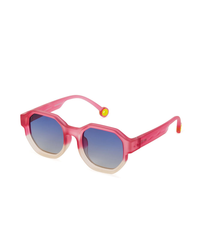 JUNIOR+ Creative Edition D Sunglasses-Colorblock Coral