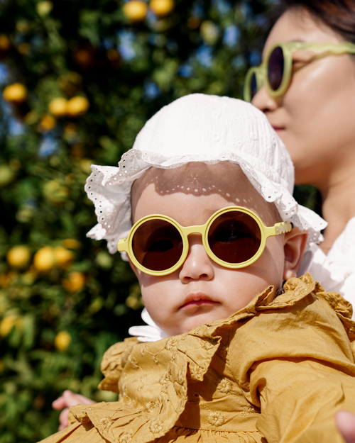 Lunettes de soleil Rondes - Bébé - Lime Green