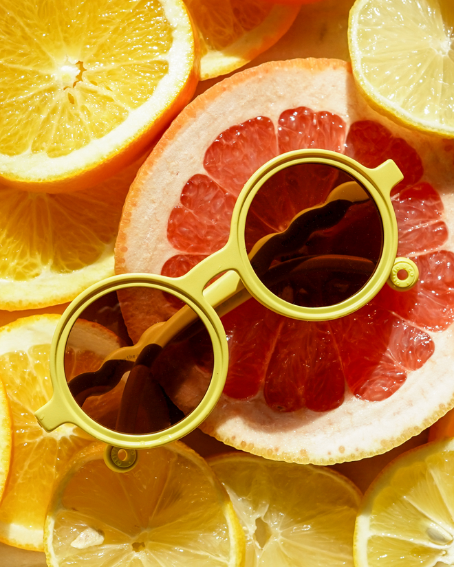 Toddler Round Sunglasses Lime Green