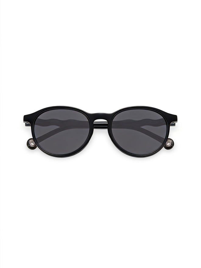 Lunettes de soleil ovales adulte+ Squid Noir portées