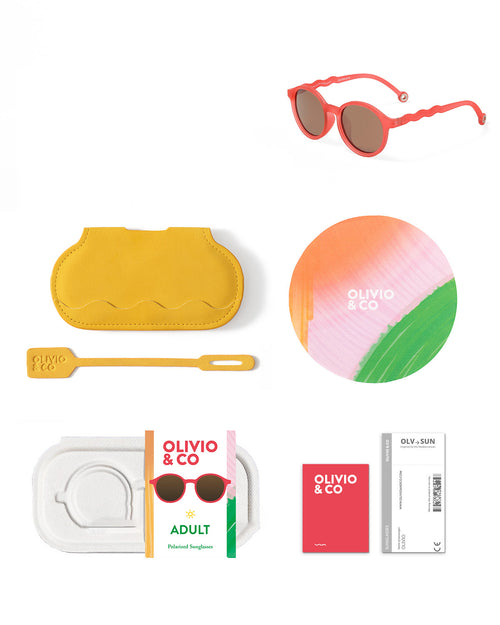 Lunettes de soleil Ovales - Teen et adulte - Begonia Red