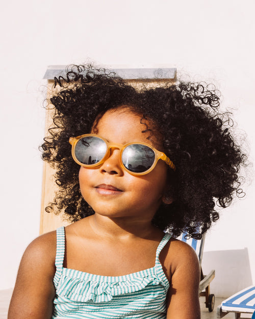 Kids Oval Sunglasses Vacation Yellow